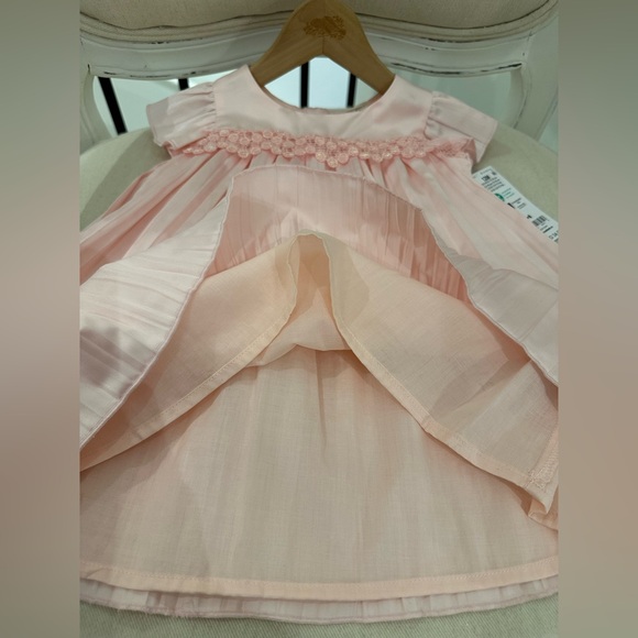 🩰 Baby 24 Month Beautiful Pale Pink Satin Party Dress by Oshkosh NWT - Picture 6 of 6
